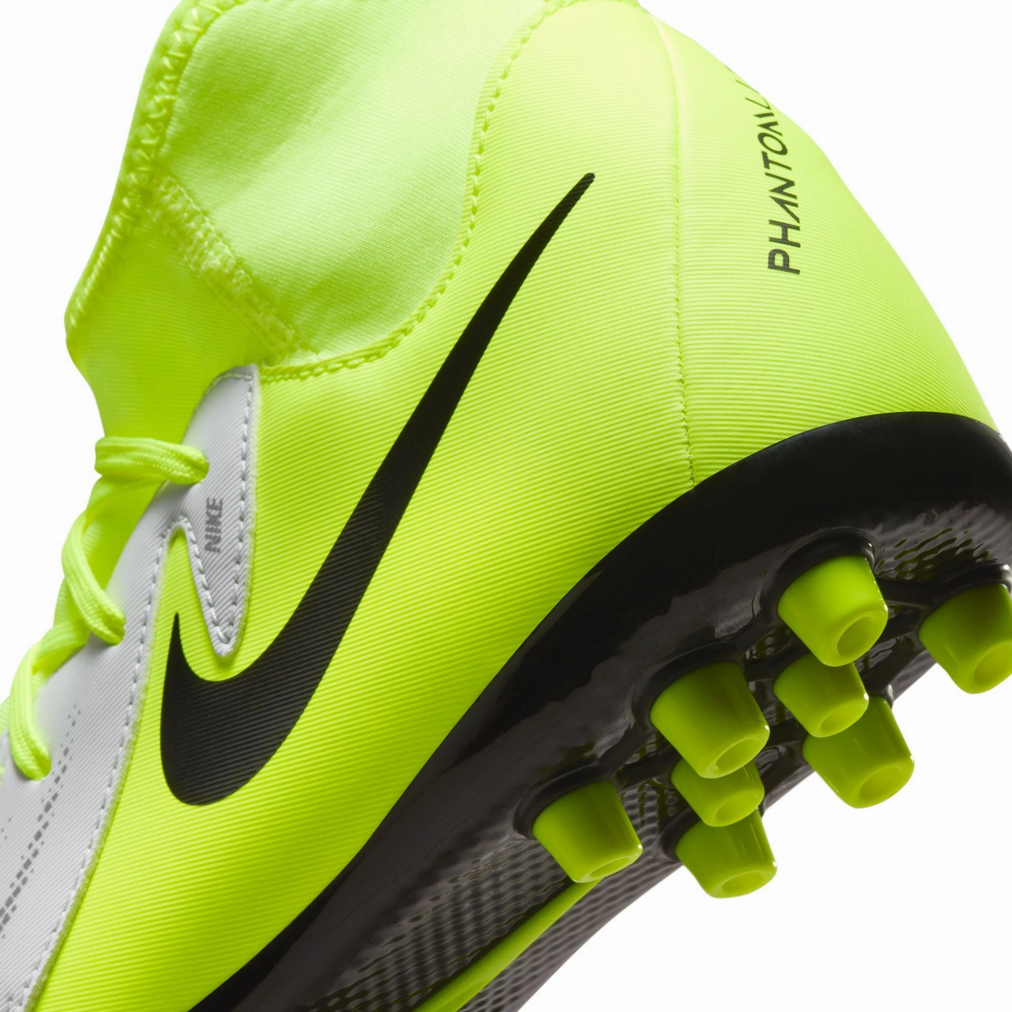 Insole Foam Defensive Focus Nike Junior Phantom Luna Academy FG Firm Ground Shoes - Metallic Silver/ Black Volt