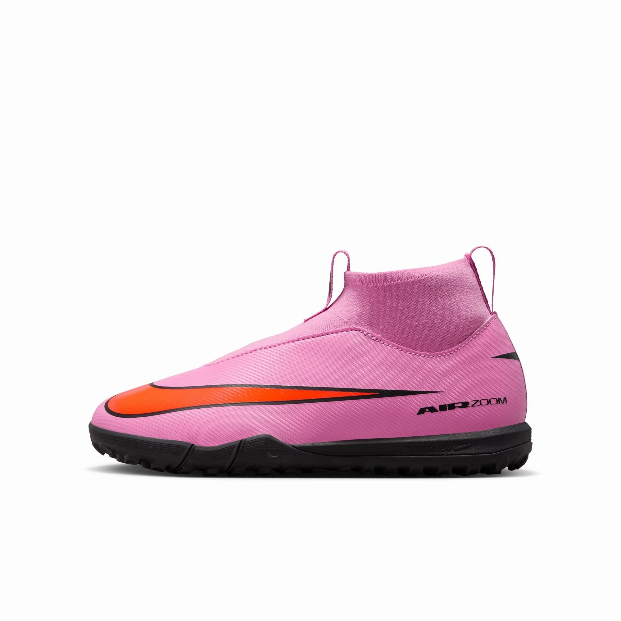 sports training Pivot Point Nike Junior Superfly 10 Academy TF Turf Soccer Shoes -Magic Flamingo/Black-Total Crimson