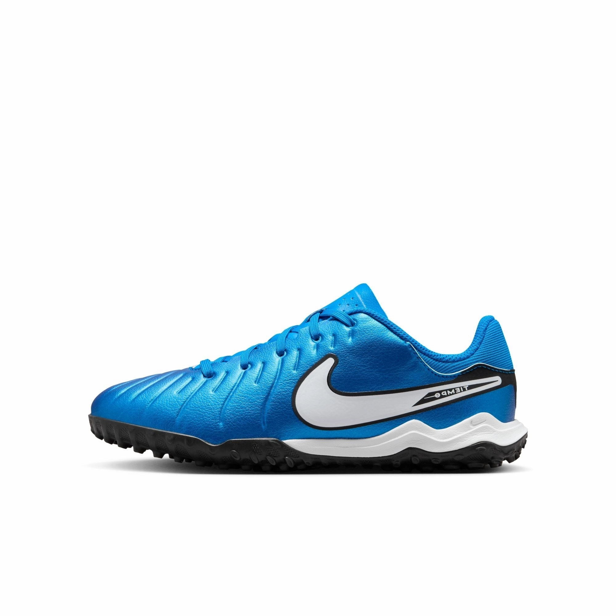 Nike Junior Tiempo Legend 10 Academy TF Turf Soccer Shoes - Blue/ Soar White Ankle Cushion Odor Free