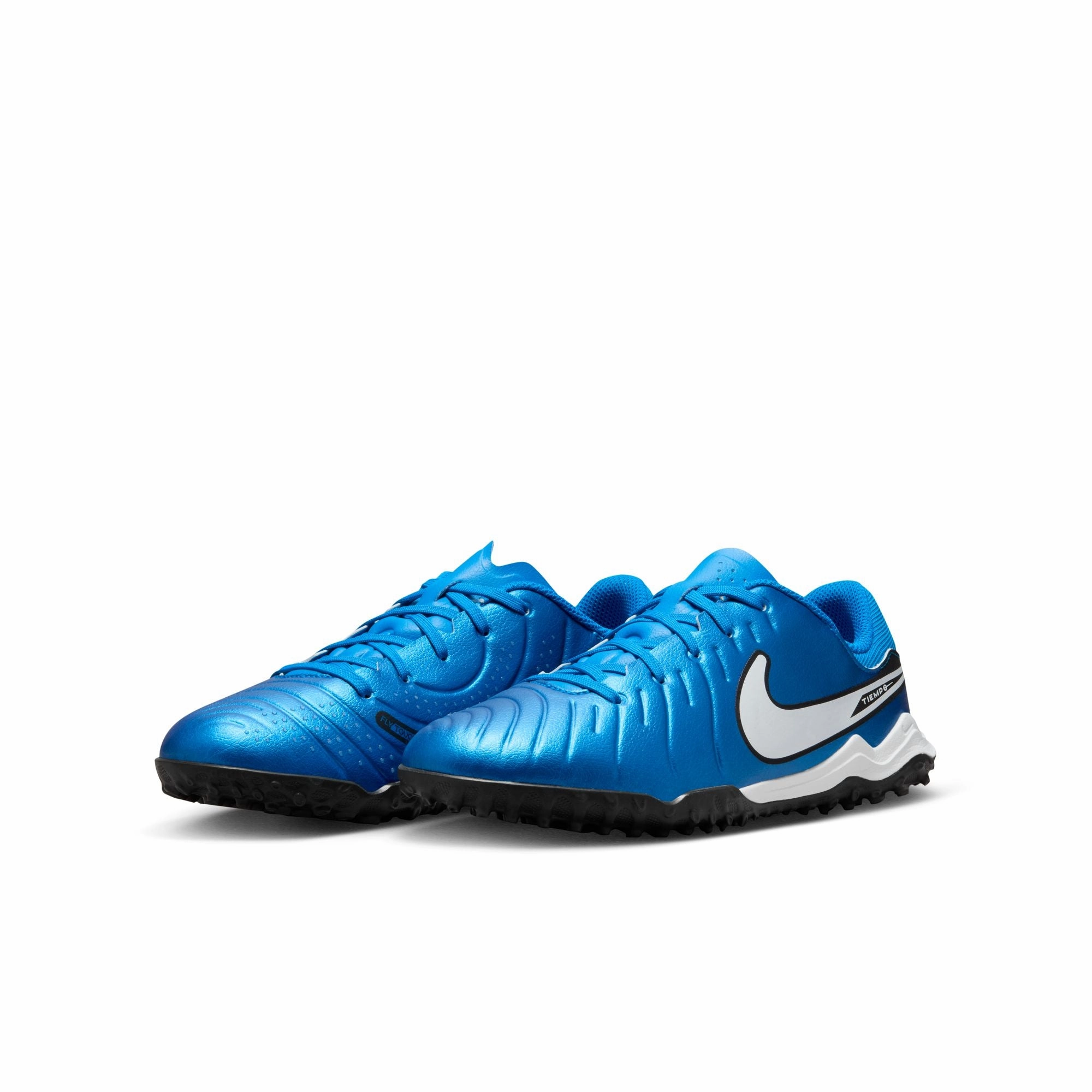 precision strike Nike Junior Tiempo Legend 10 Academy TF Turf Soccer Shoes - Blue/ Soar White