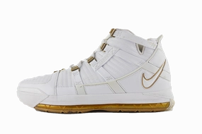 Nike LeBron 3 'White/Gold" Wide Toe Box Optimized Speed Agility Fit
