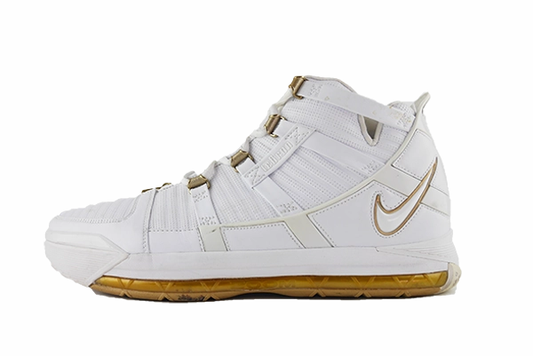 Nike LeBron 3 'White/Gold" Wide Toe Box Optimized Speed Agility Fit
