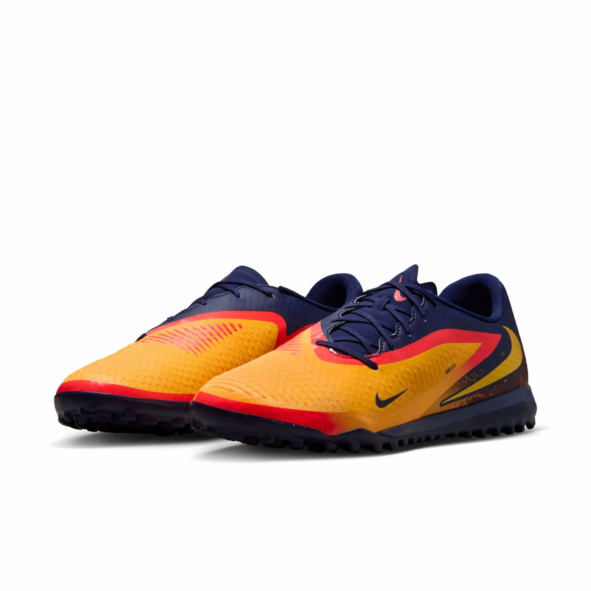 Nike Phantom 6 360 Academy EH TF Turf Soccer Shoes - Laser Orange/ Lemon Venom-Blue Void Cutting edge School Match