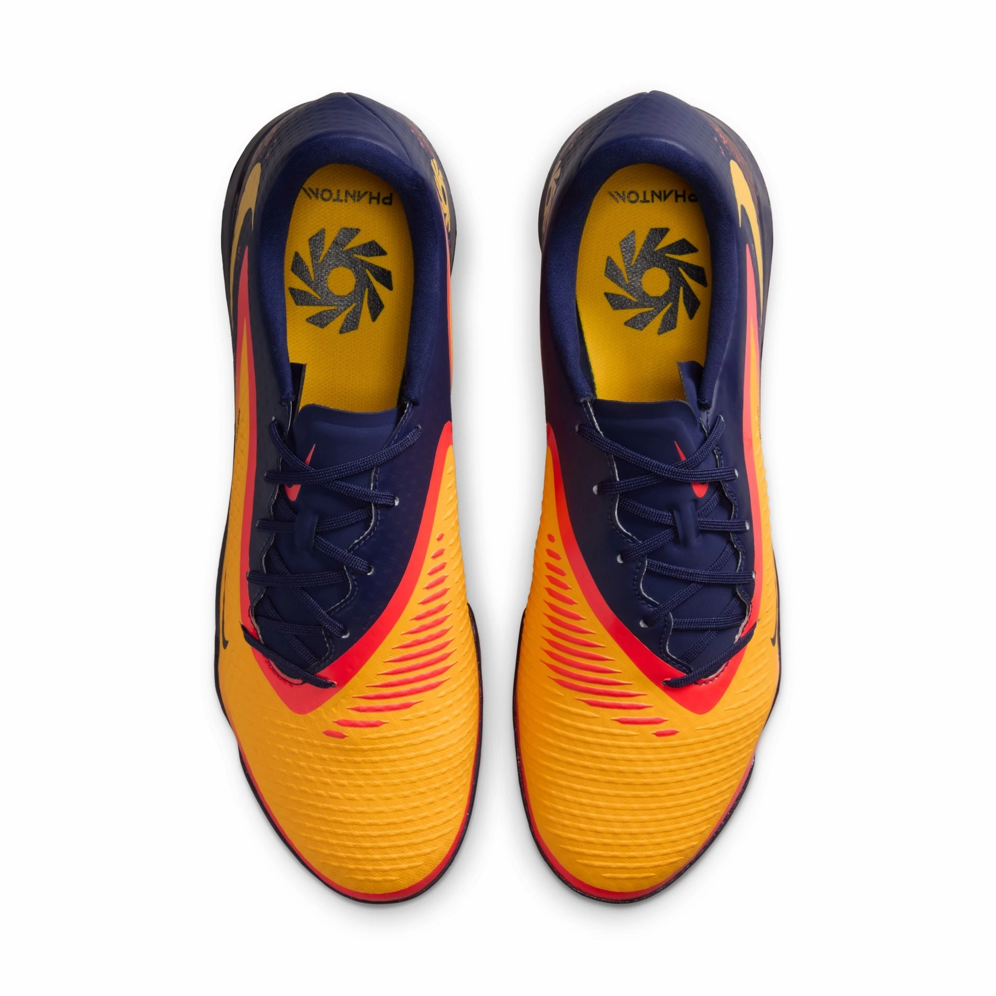Nike Phantom 6 360 Academy EH TF Turf Soccer Shoes - Laser Orange/ Lemon Venom-Blue Void Active Flow Adult Sports
