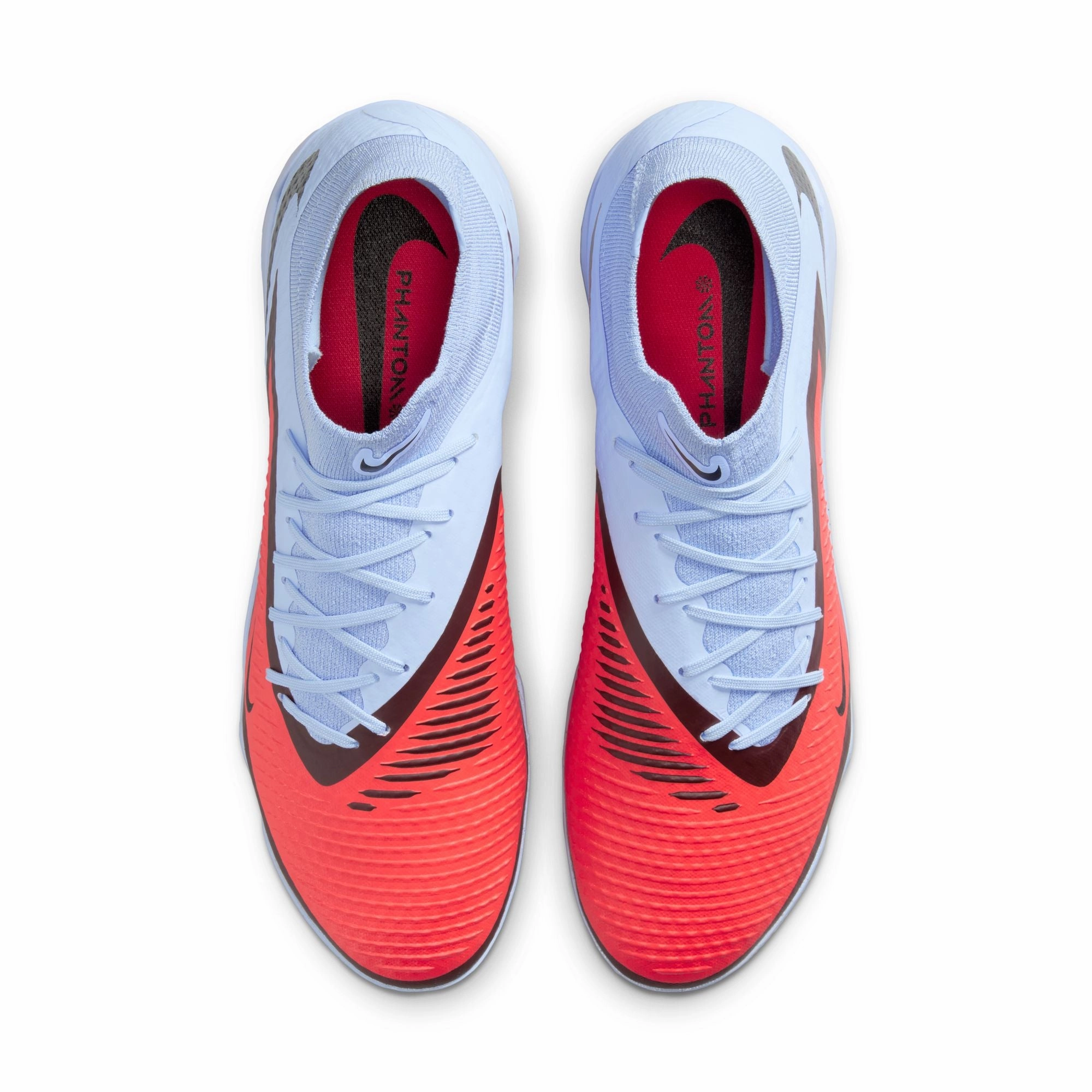 Nike Phantom 6 360 High Academy DF TF Turf Soccer Shoes - Royal Tint/ Bright Crimson Light Cushioning