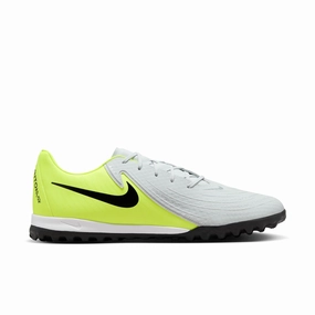 Core Support Nike Phantom GX Academy TF Turf Soccer Shoes - Metallic Silver/ Black Volt