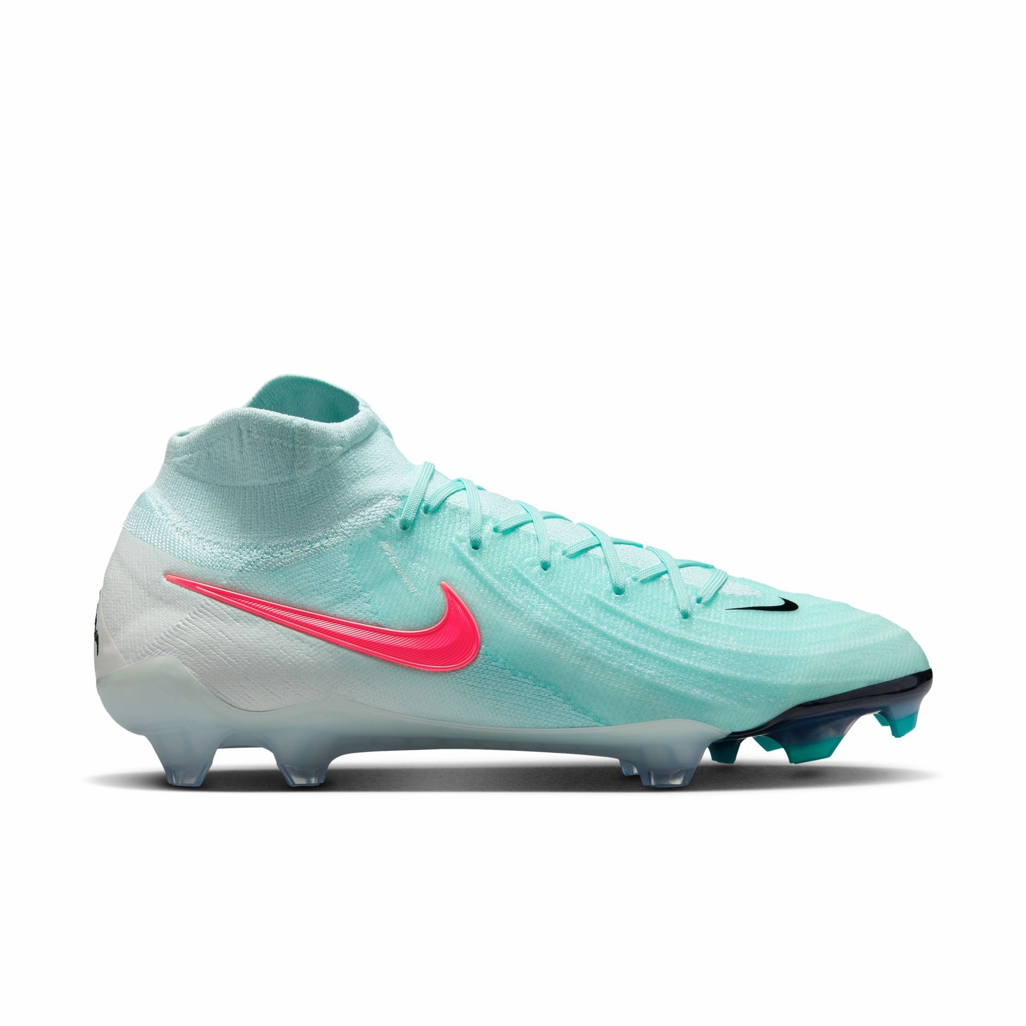 Performance Boost Solid Drive Nike Phantom Luna Elite 2 FG Firm Ground Soccer Cleat -Mint/Atomic Red-Off Noir