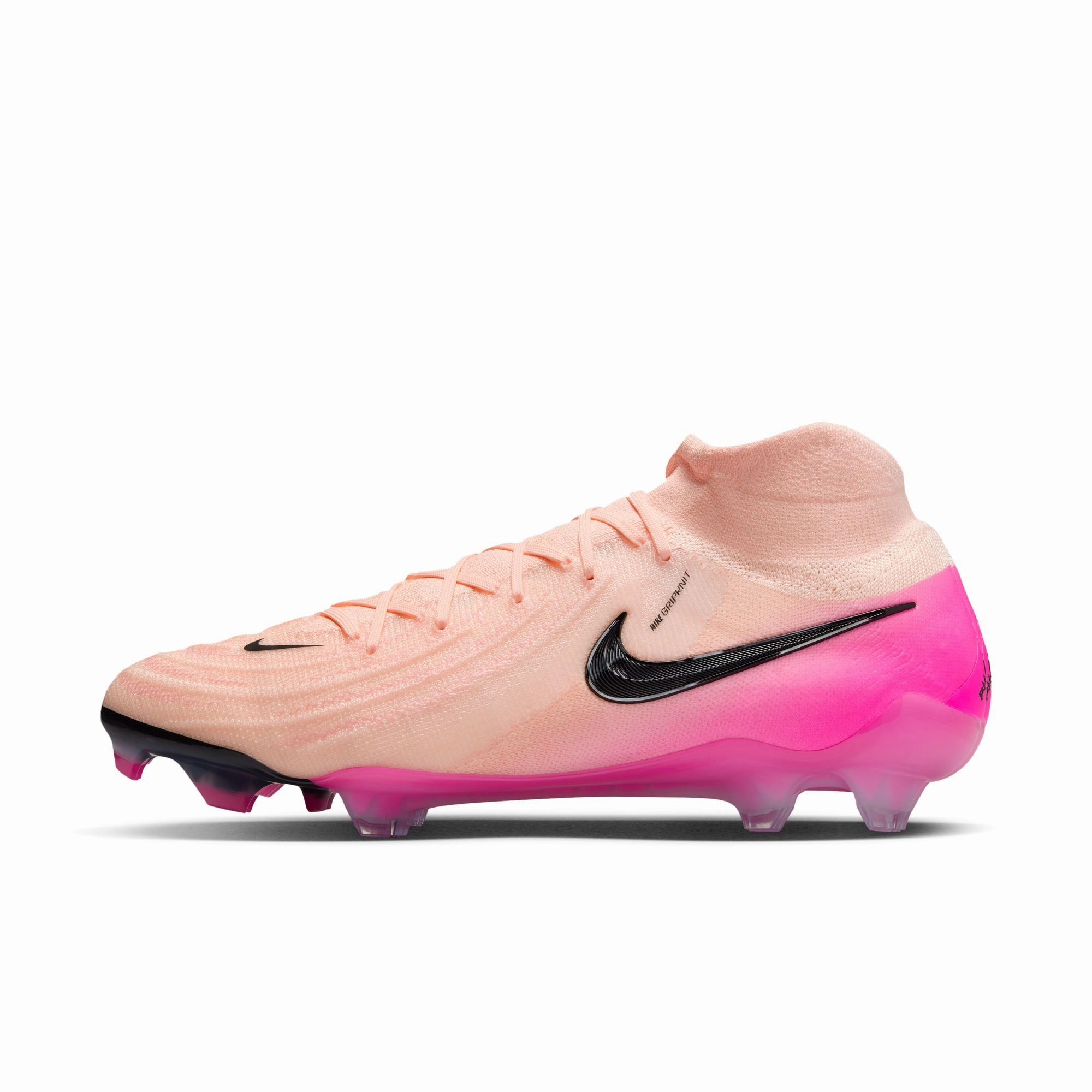 Nike Phantom Luna Elite FG Firm Ground Soccer Cleat - Chrimson Tint/ Black-Pink Blast Training Ready Shooting Accuracy