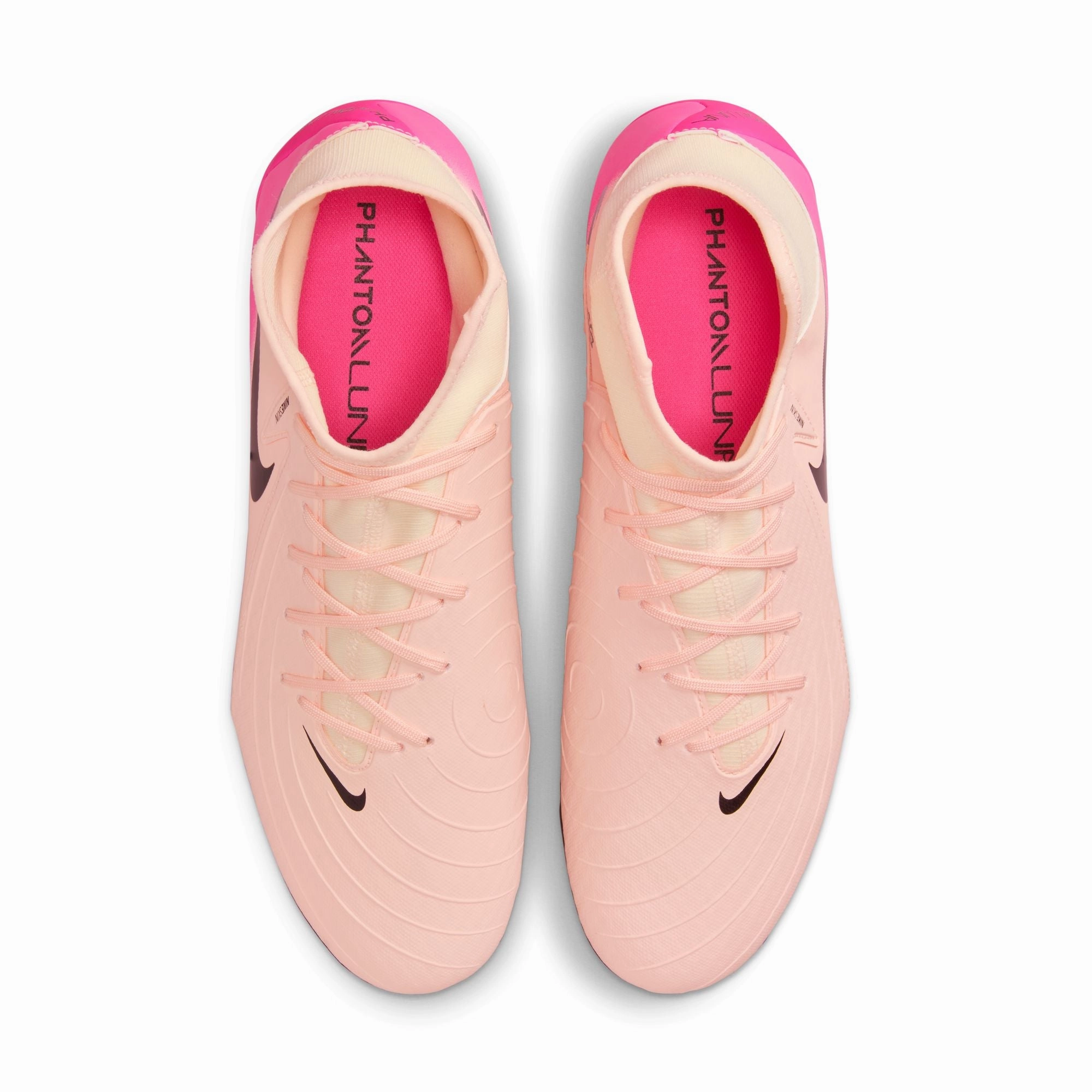 Nike Phantom Luna II Academy FG Firm Ground Soccer Shoes - Crimson Tint/Black-Pink Blast Fit Design Light Arch