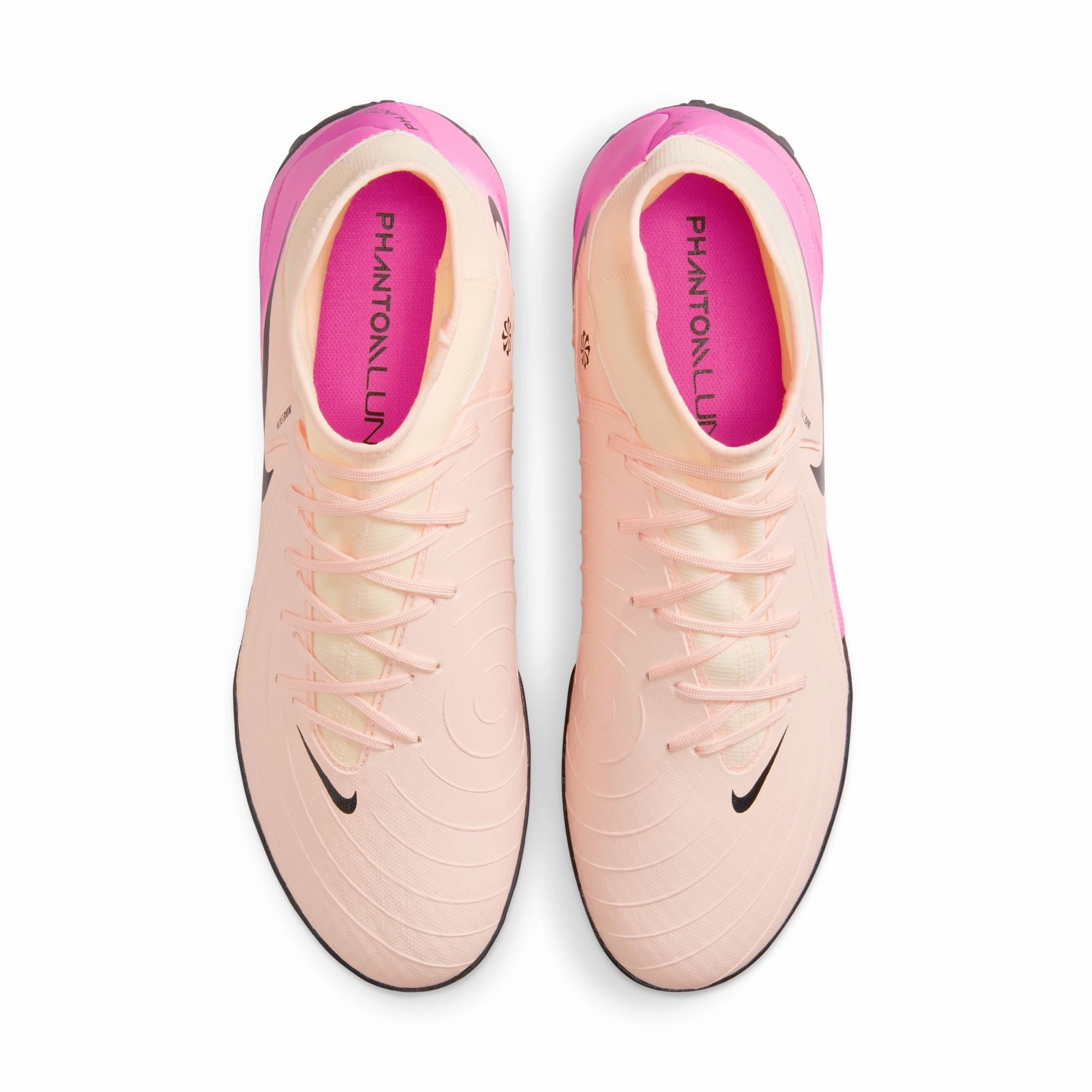 Nike Phantom Luna II Academy TF Turf Soccer Shoes - Crimson Tint/Black-Pink Blast Friction Free