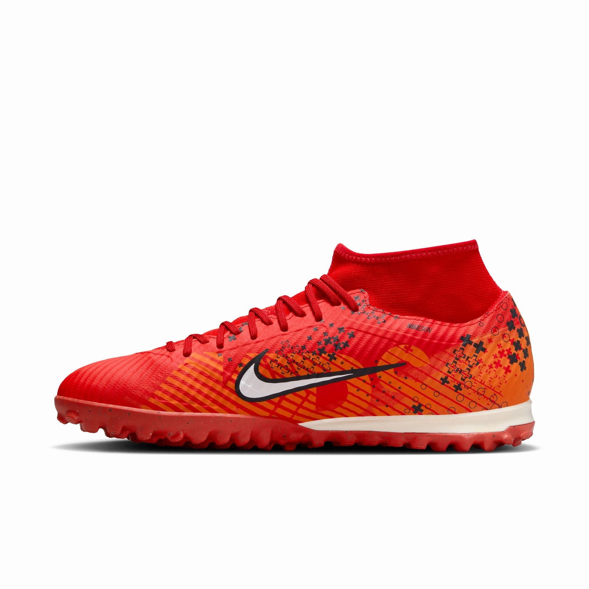 Nike Superfly 9 Academy Mercurial Dream Speed TF Turf Shoes - LT Crimson/Pale Ivory- Bright Mandarin Youth Fit