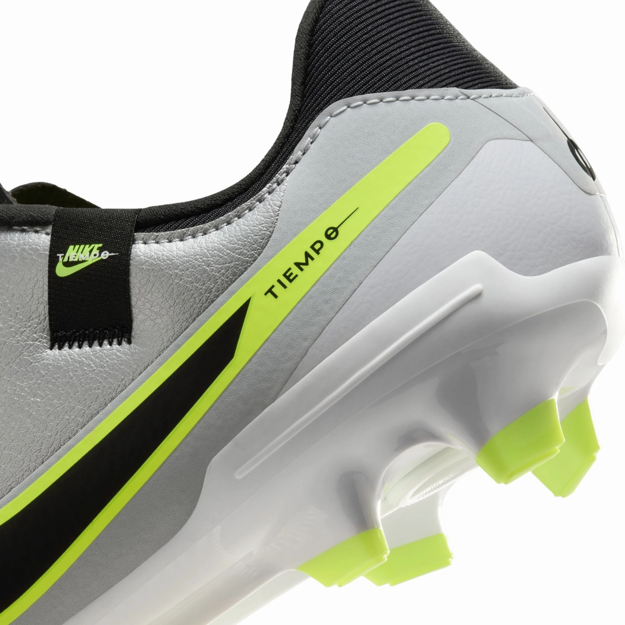 Slip Control Stamina Run Nike Tiempo Legend 10 Academy MG Multi Ground Soccer Shoes - Metallic Silver / Black Volt