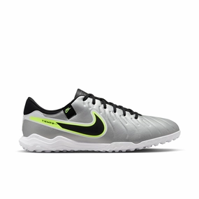 Stretch Collar Nike Tiempo Legend 10 Academy TF Turf Soccer Shoes - Metallic Silver / Black Volt
