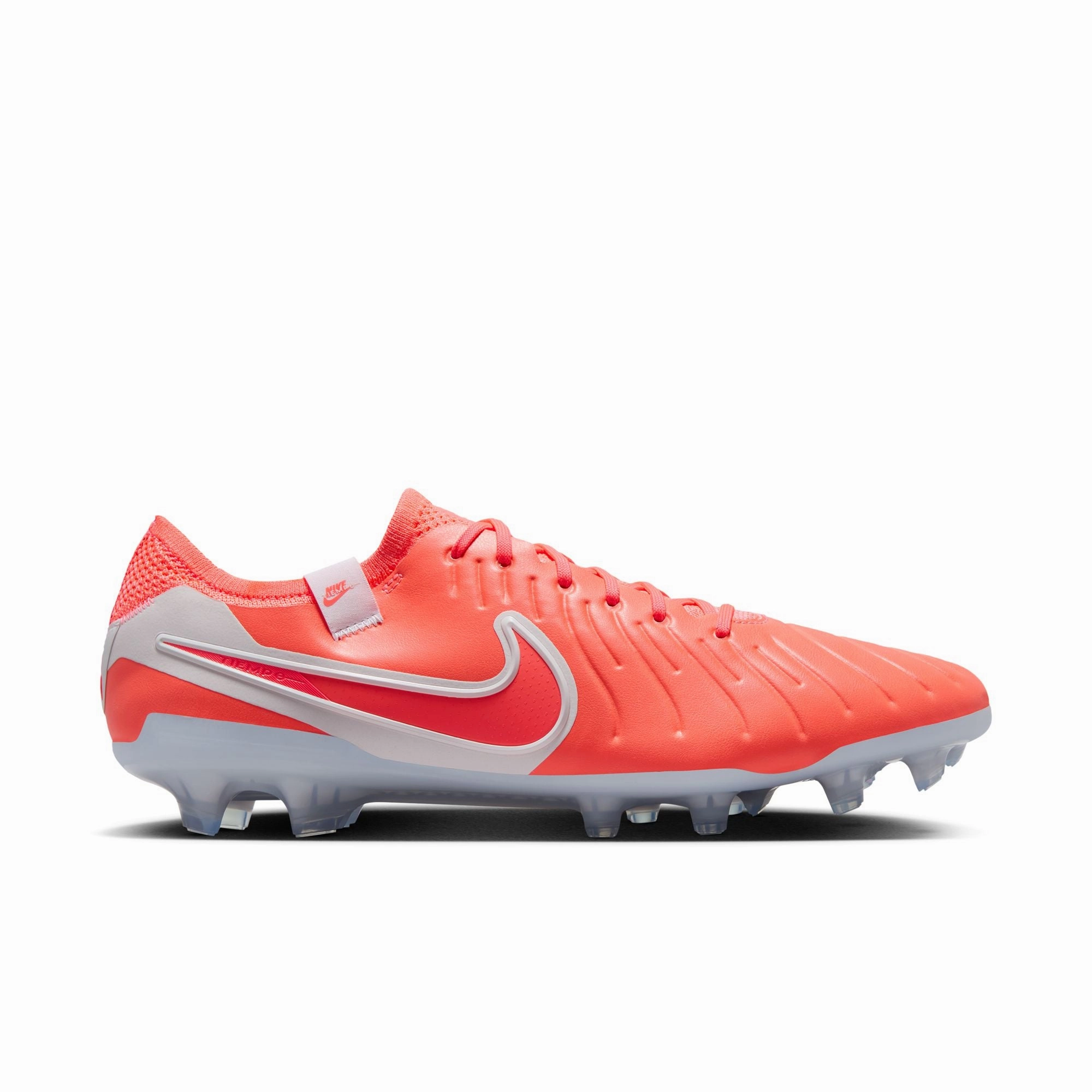 Nike Tiempo Legend 10 Elite FG Firm Ground Soccer Cleats - Hot Lava/ White Side Step