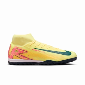 Nike Zoom Mercurial Superfly 10 Academy TF Turf Soccer Shoes- Laser Orange/ Armony Navy High Tempo Padded Ankle