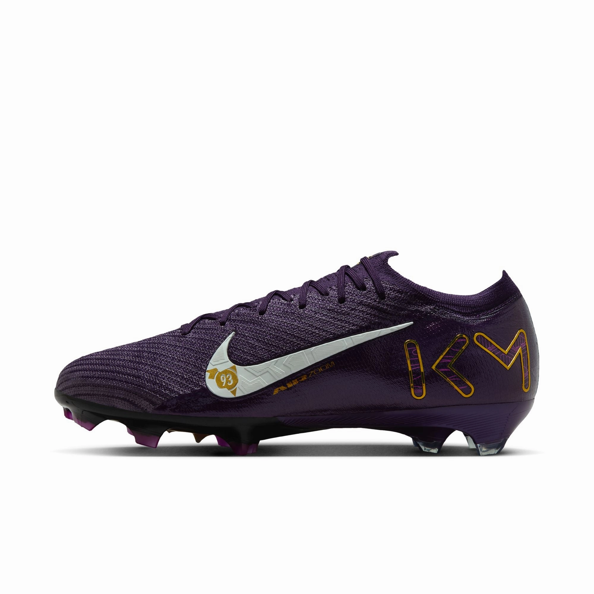 Center Support Nike Zoom Mercurial Vapor 16 KM "Kylian Mbappe" Elite FG Soccer Cleats - Grand Purple/ Pale Ivory