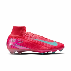 Nike Zoom Superfly 10 Elite FG/MG Firm Ground Socer Cleats - Ember Glow/Aurora Green Kick Control Zone Lock