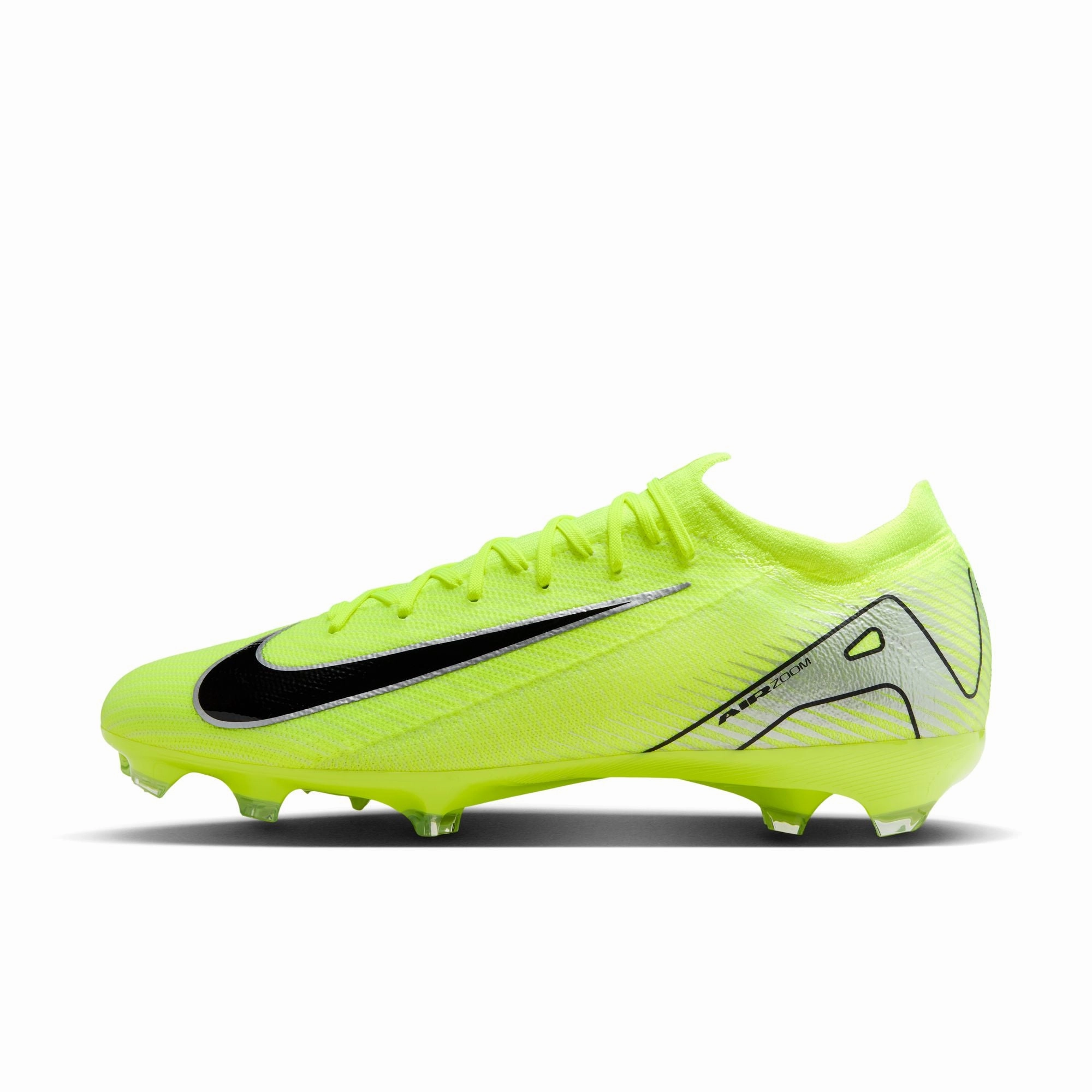 Move Strong Spring Speed Nike Zoom Vapor Pro FG/MG Firm Ground Soccer Shoes - Metallic Silver/Volt Black