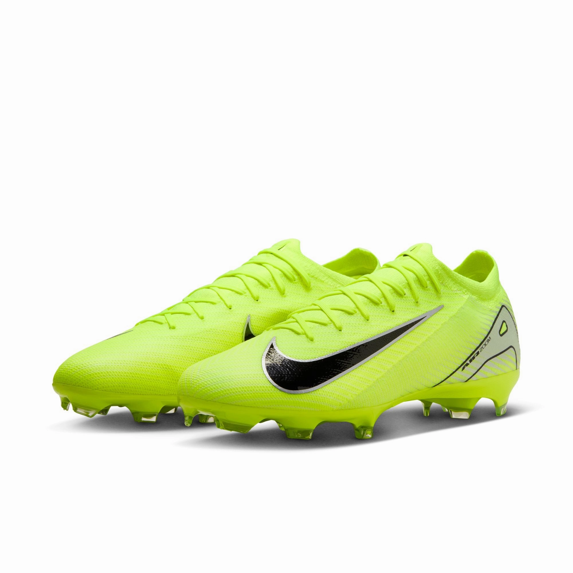 Secure Collar Nike Zoom Vapor Pro FG/MG Firm Ground Soccer Shoes - Metallic Silver/Volt Black