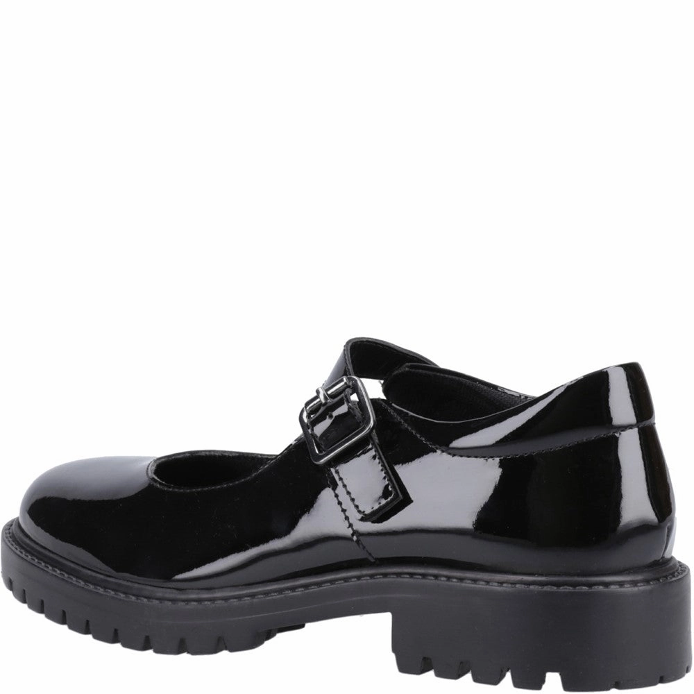 Stretchable Hush Puppies Aurora XL Patent Senior School Shoes