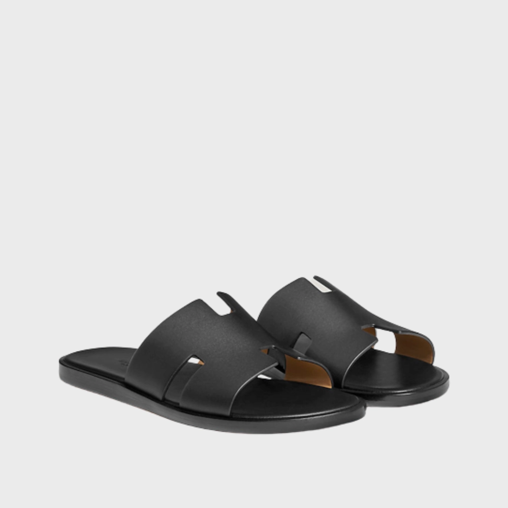 Noir Izmir Sandal Designer Slides & Sandals for Men Foot Support