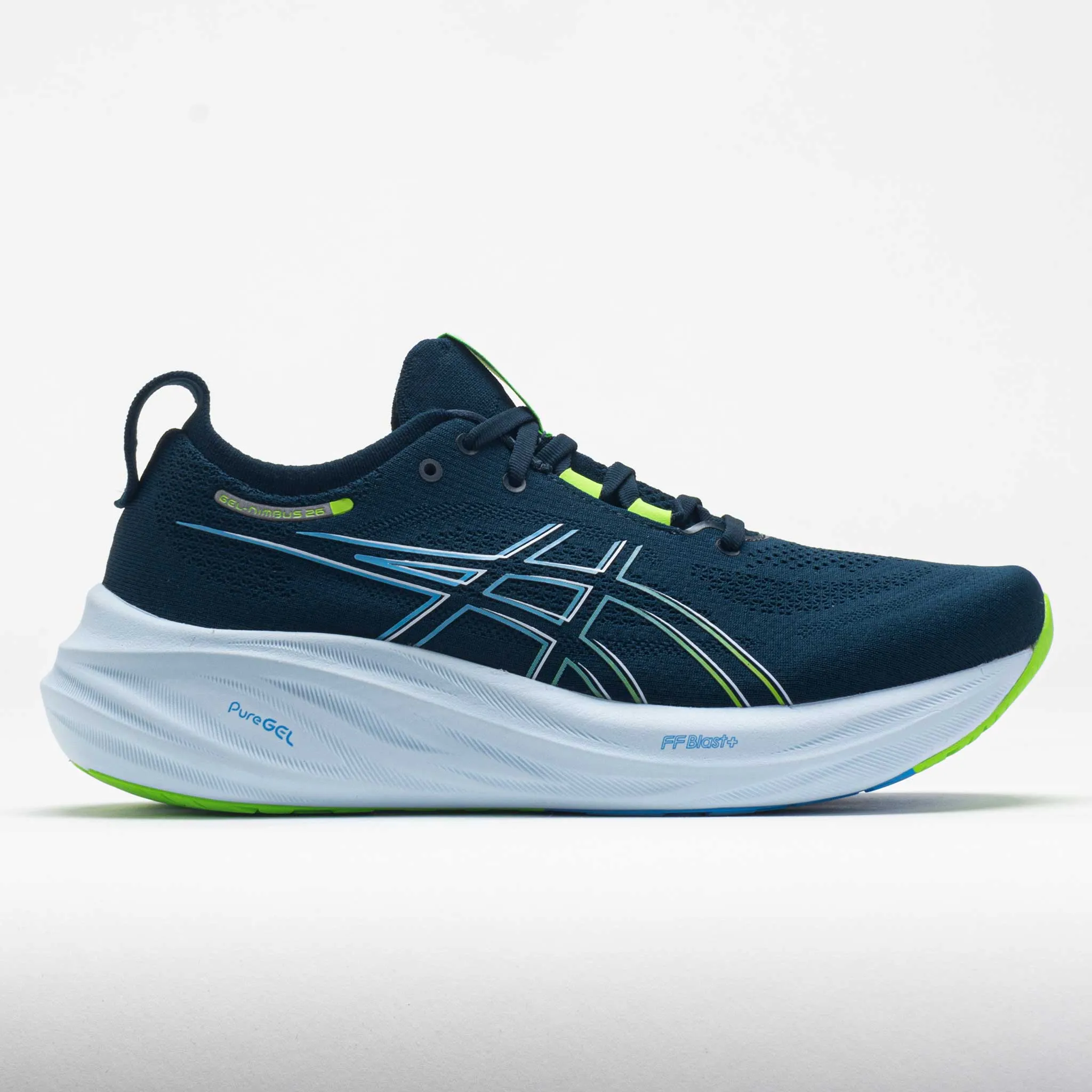 Premium Responsive foam ASICS GEL-Nimbus 26 Men's  French Blue/Electric Lime