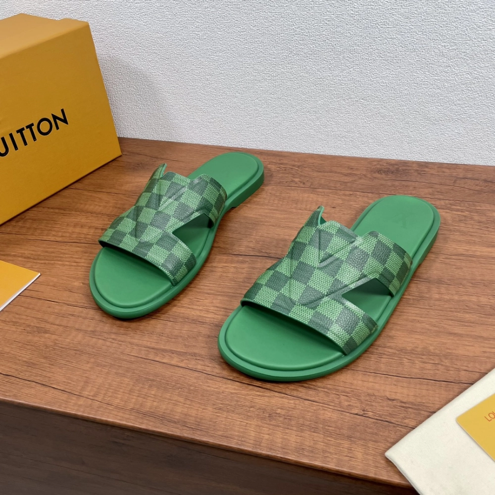 Simple Chic Style Everyday Style Oasis Mule Green Designer Slides & Sandals for Men