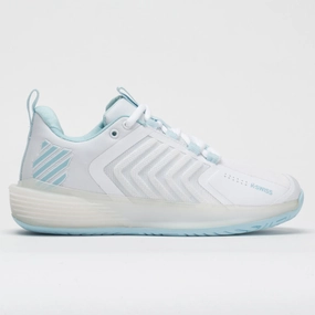 K-Swiss Ultrashot 3 Women's  White/Blue Glow soft - ground shoes running for a new experience