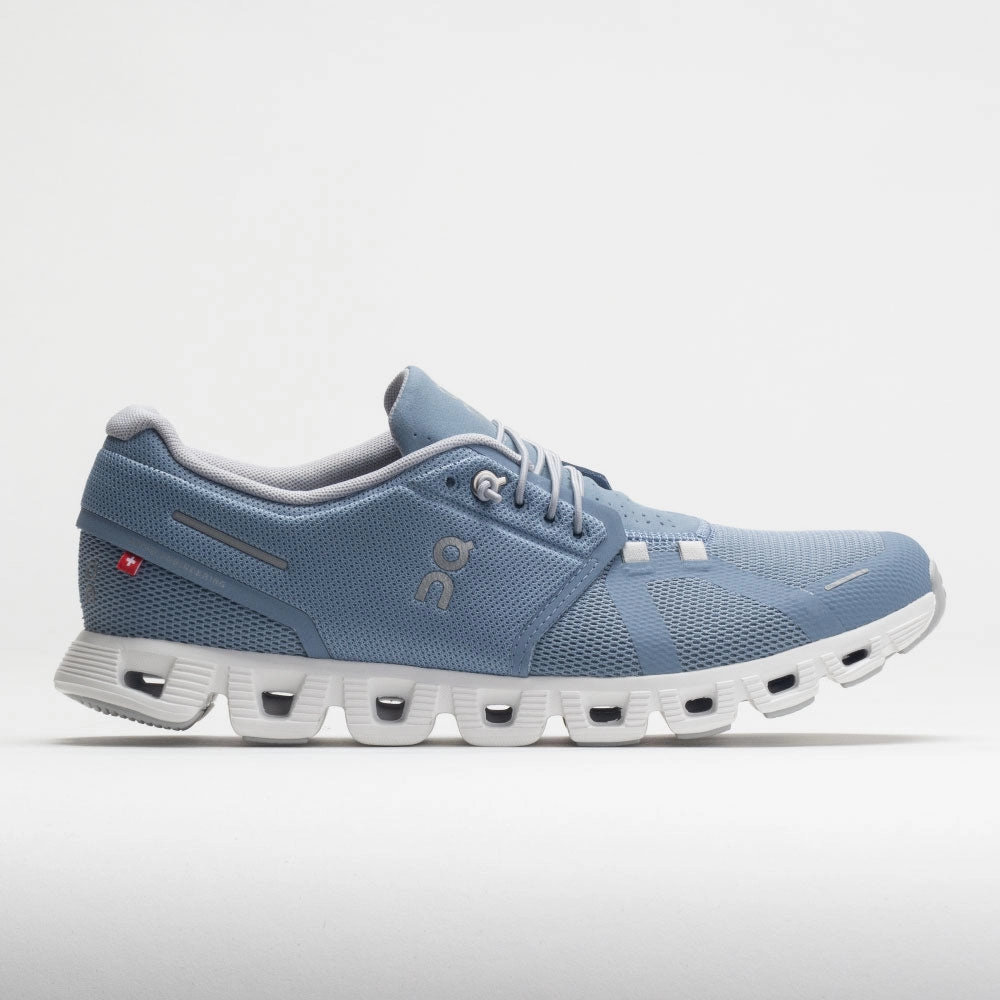 machine - washable running shoes On Cloud 5 Men's  Chambray/White