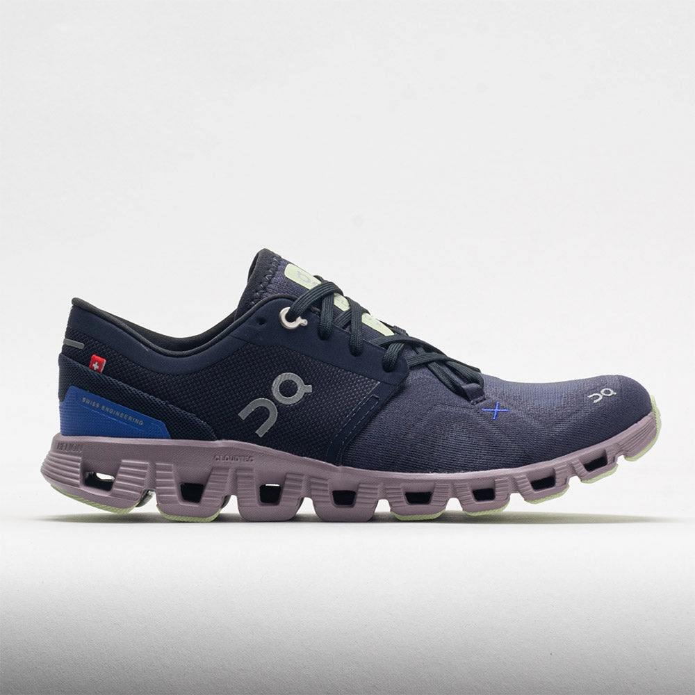 On Cloud X 3 Women's  Midnight/Heron running in obstacle races shoes grass shoes