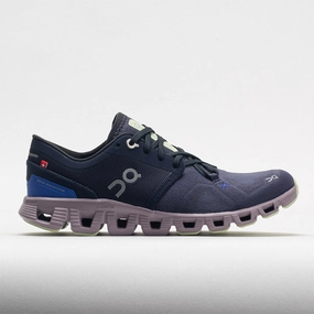 On Cloud X 3 Women's  Midnight/Heron running in obstacle races shoes grass shoes