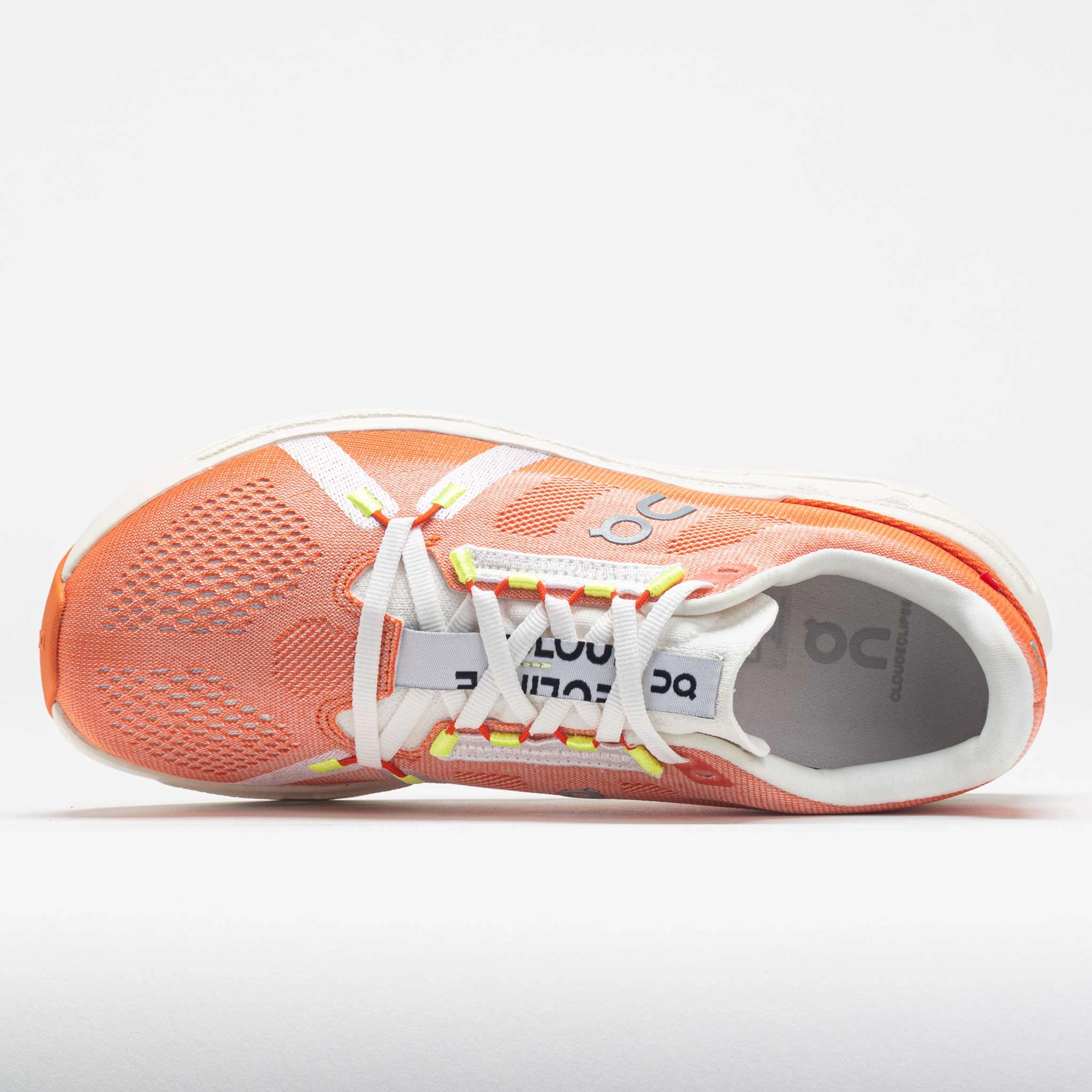 fluorescent shoes running in a gondola station area shoes On Cloudeclipse Men's  Flame/Ivory