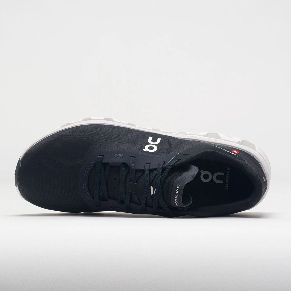 running in dusty tracks shoes spring running shoes On Cloudflow 4 Men's  Black/White