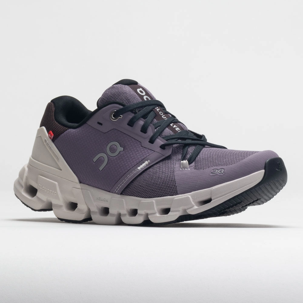 running on a treadmill at home shoes On Cloudflyer 4 Women's  Shark/Pearl