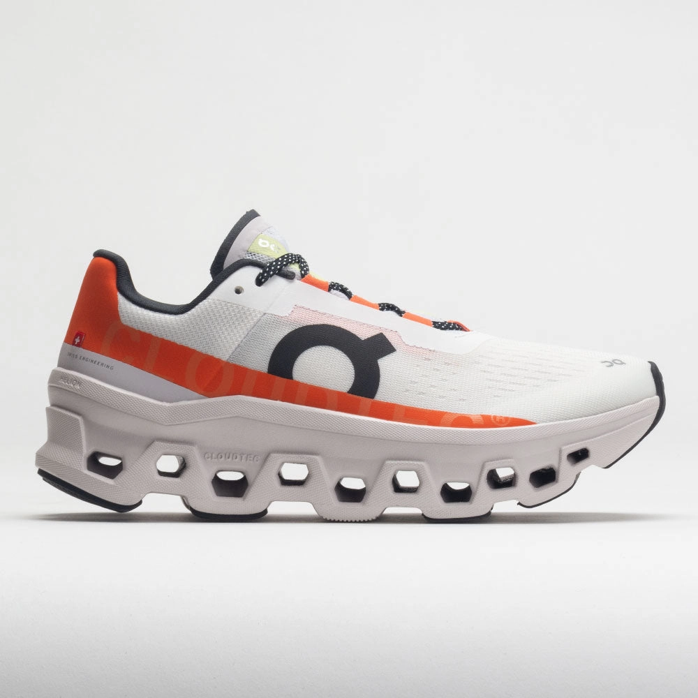 On Cloudmonster Men's  Undyed White/Flame court players' shoes