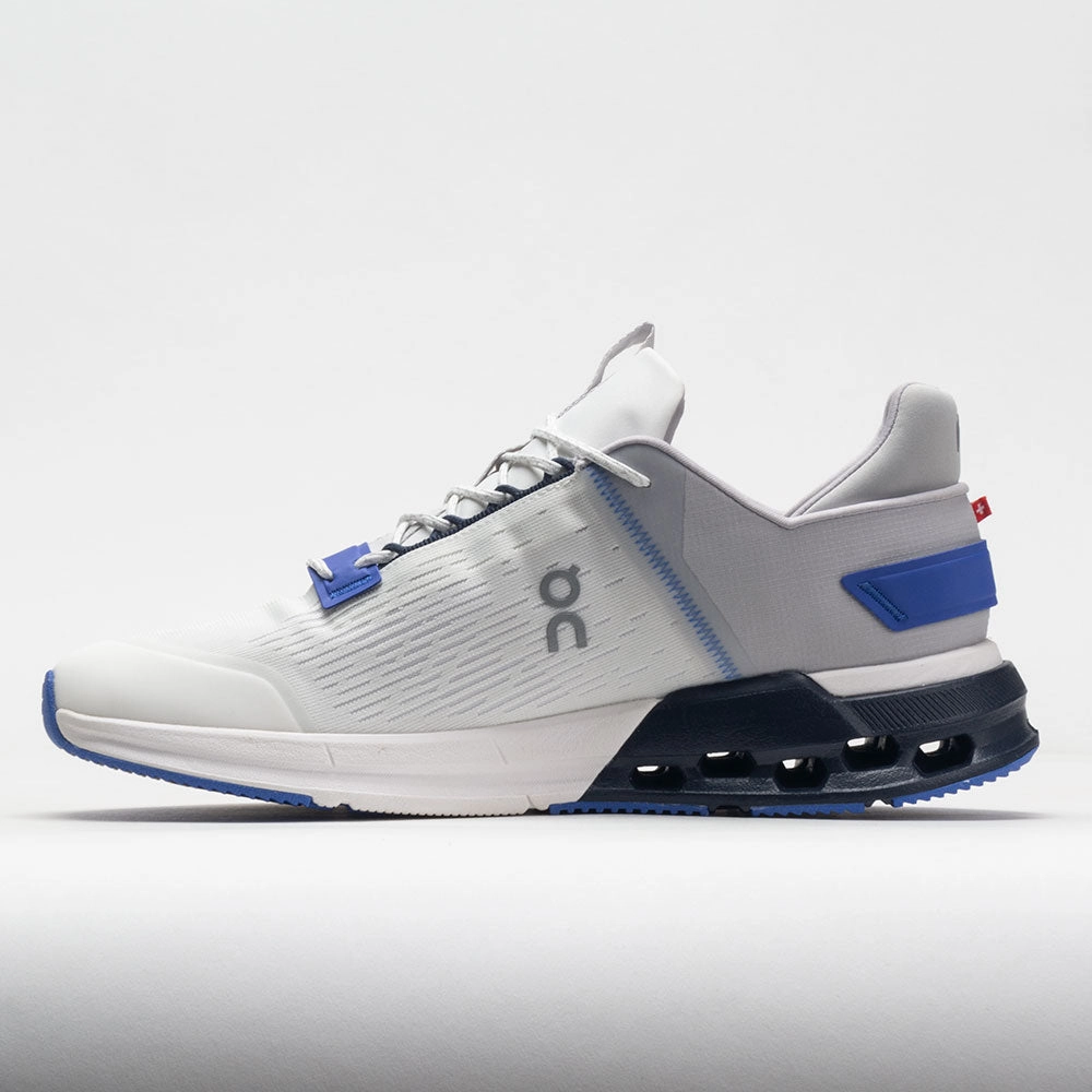 Robust walking running shoes On Cloudnova Flux Men's  Undyed White/Cobalt