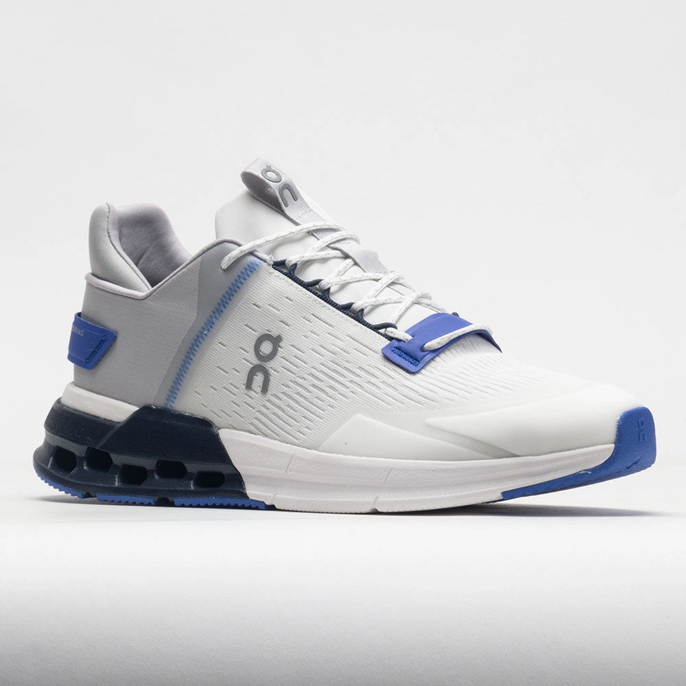 On Cloudnova Flux Men's  Undyed White/Cobalt simple design shoes