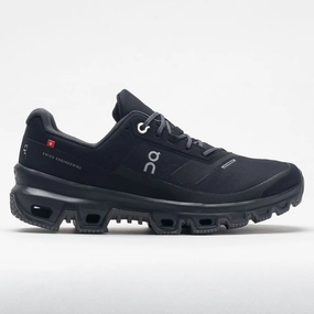 On Cloudventure Waterproof Men's  Black running on a treadmill at home shoes running for social interaction