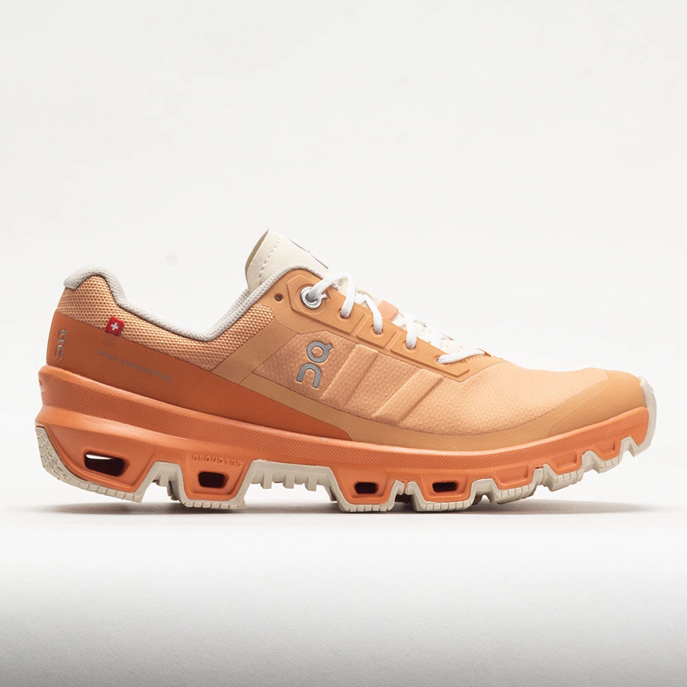 Track Performance running in a trail race shoes On Cloudventure Women's  Copper/Orange