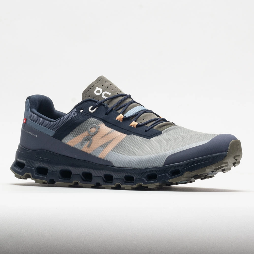 On Cloudvista Men's  Midnight/Olive forest running wear user - friendly