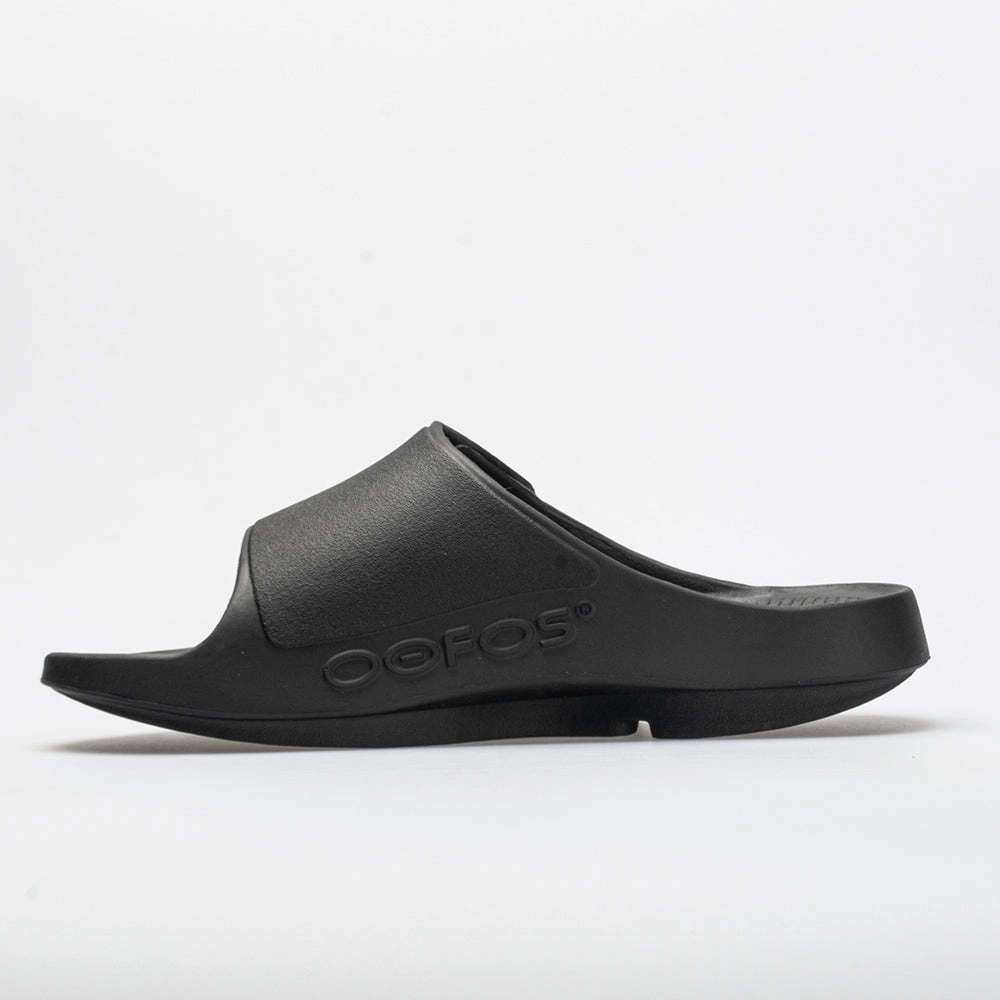 OOFOS OOahh Sport Flex Men's  Matte Black Slip - resistant