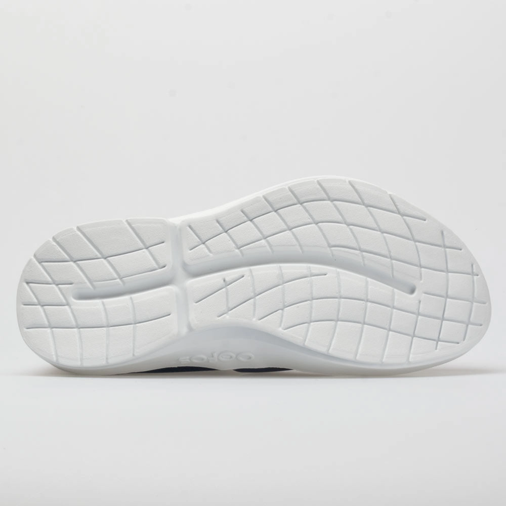 OOFOS OOmg Low Men's  White/Navy patent leather shoes