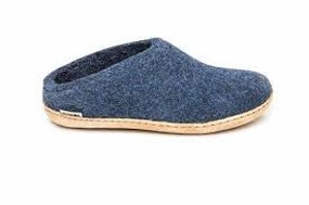 Comfort Fit Design Instant Sandals Open Heel/Slip On Denim (Leather)