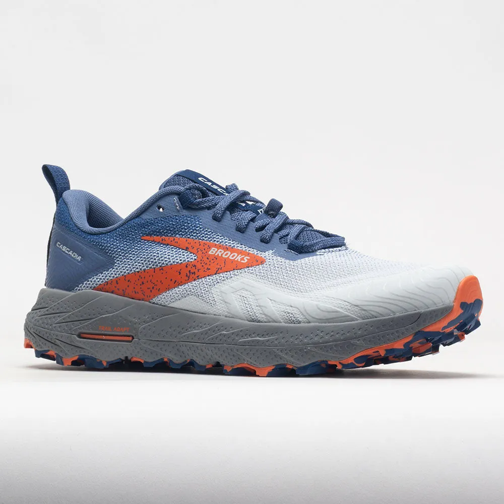 Brooks Cascadia 17 Men's  Blue/Navy/Firecracker fitness challenge shoe aim