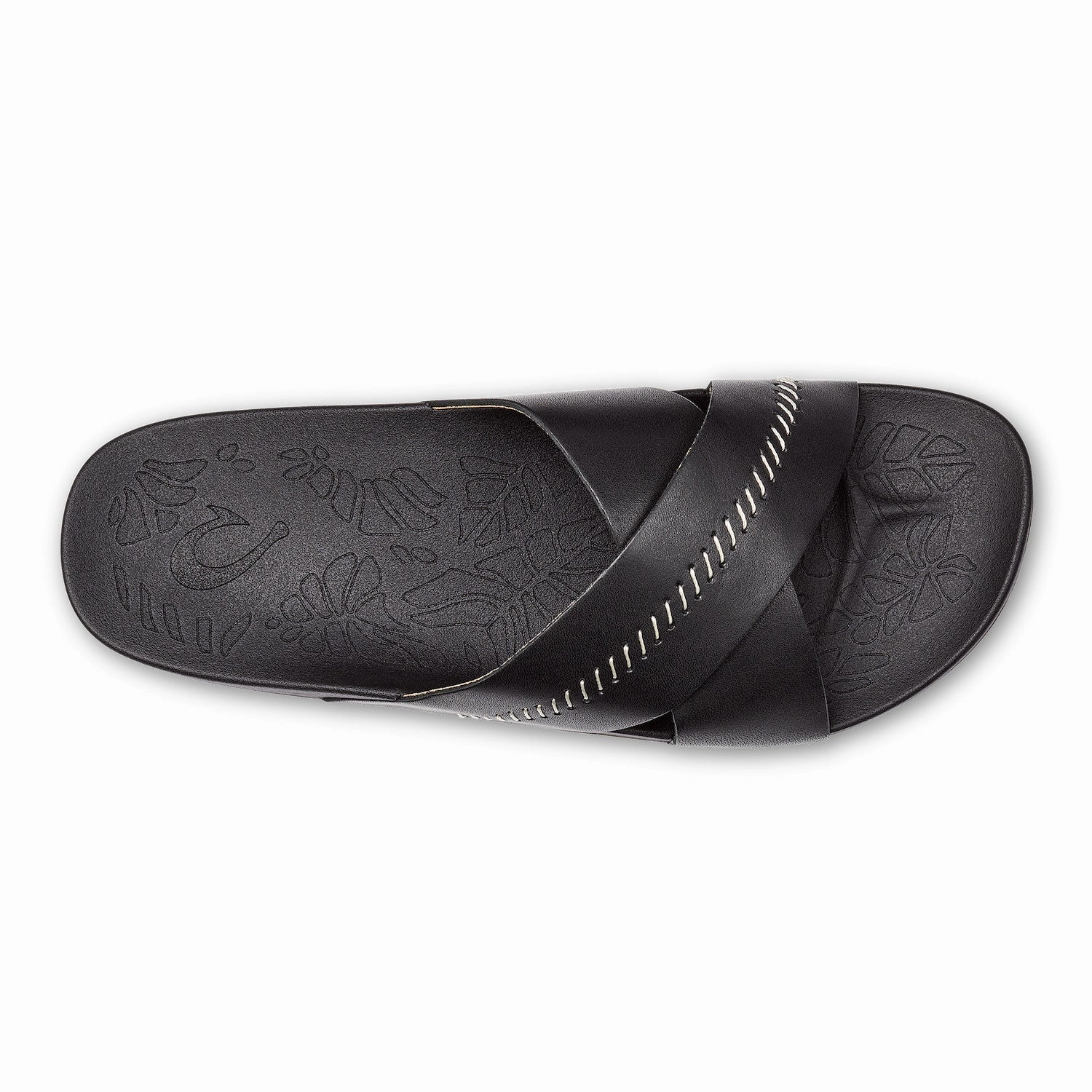 Women's Kipe'a 'Olu Slide Sandal- Black/Black Flexible Beach Shoes Morning Light