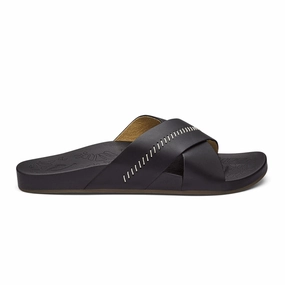 Women's Kipe'a 'Olu Slide Sandal- Black/Black Outdoor Durable Footwear