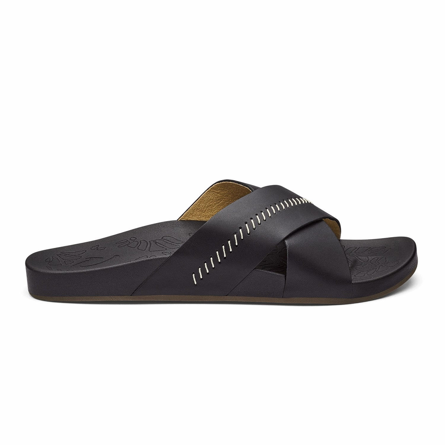 Women's Kipe'a 'Olu Slide Sandal- Black/Black Outdoor Durable Footwear