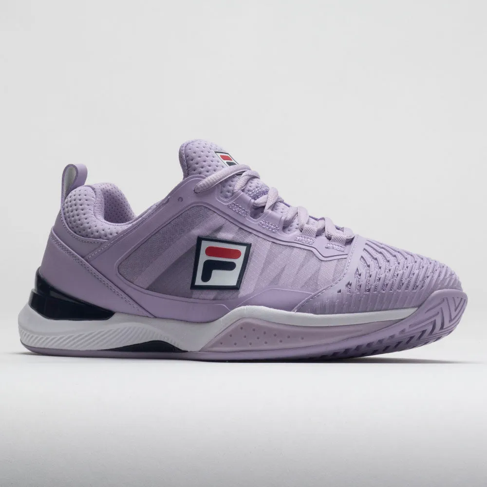 Fila Speedserve Energized Women's  Orchid Petal/FILA Navy/White running in a canal area shoes