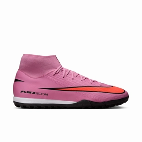Nike Air Zoom Mercurial Superfly 10 Academy TF Turf Soccer Shoes - Magic Flamingo/ Black Total Crimson Durable Build