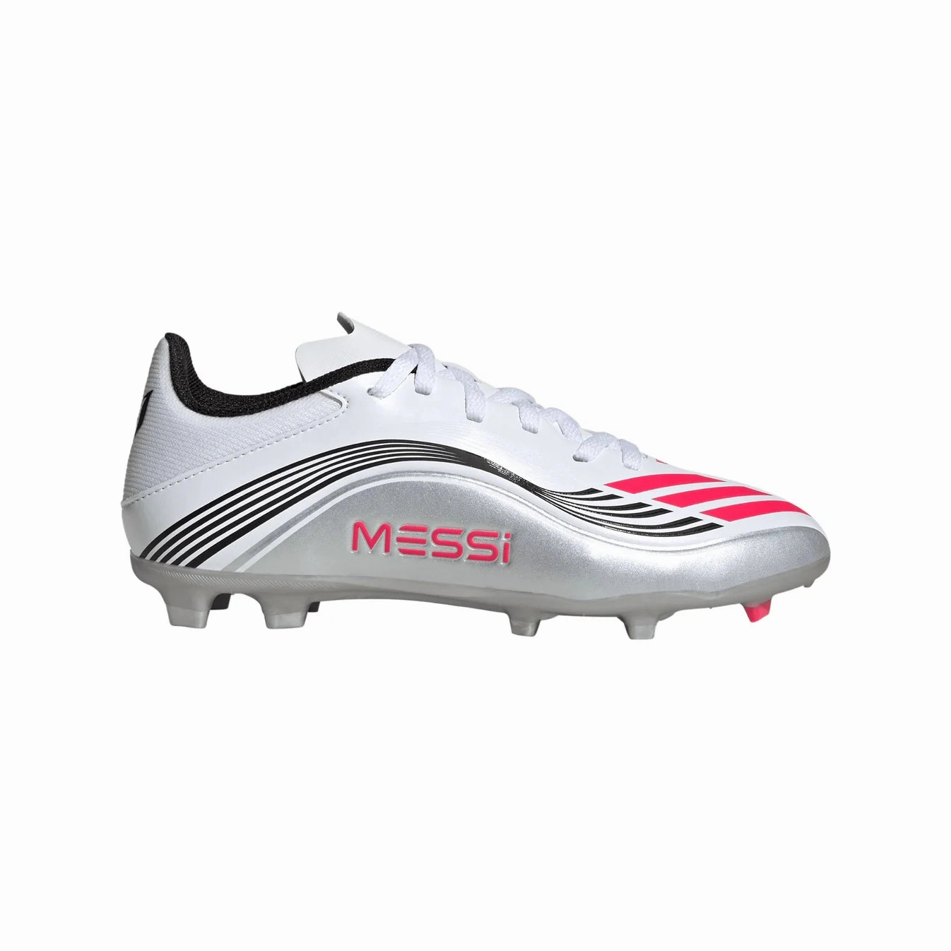 Forward Sprint adidas F50 League FG Firm Ground Soccer Cleats MESSI - FtwWht/ Lucred/ Silvmt